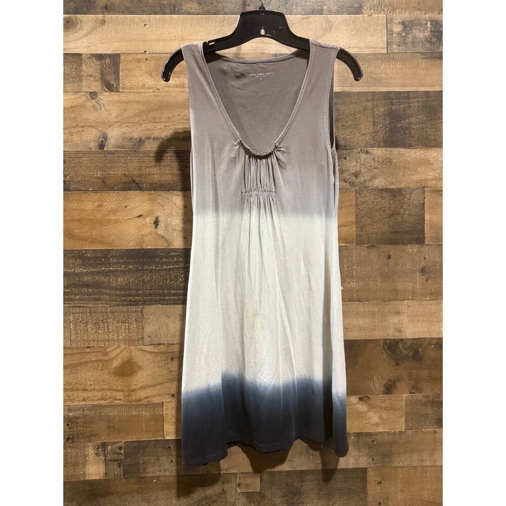 Calvin Klein Jeans Women’s Sleeveless Dress – Grey/White/Blue – Medium
